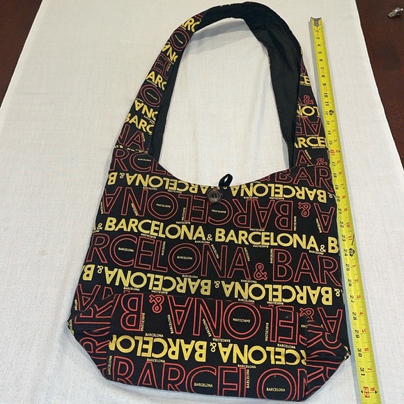 Barcelona  Canvas Exterior crossbody Tote Bag & Handbag or satchel - Picture 1 of 11